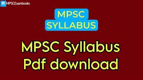 Latest MPSC Syllabus 2024 In Marathi Pdf MPSCExamBooks