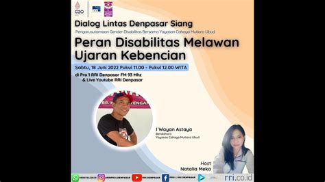 Dialog Lintas Denpasar Siang Peran Disabilitas Melawan Ujaran