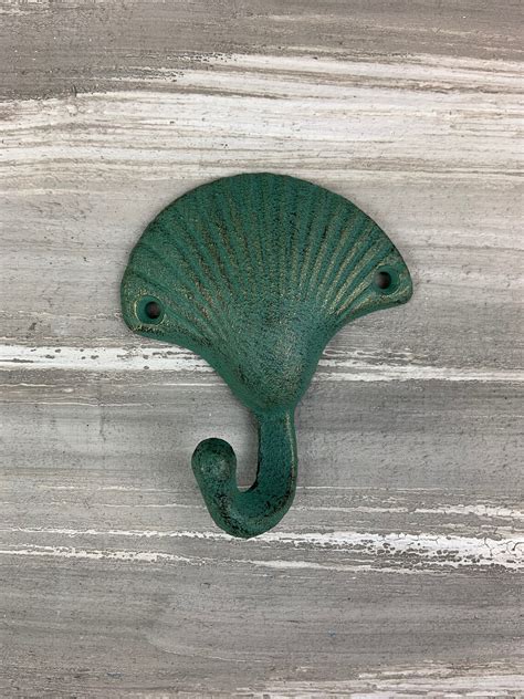 Cast Iron Seashell Hook Nautical Hook Ocean Hook Coat Hook Etsy