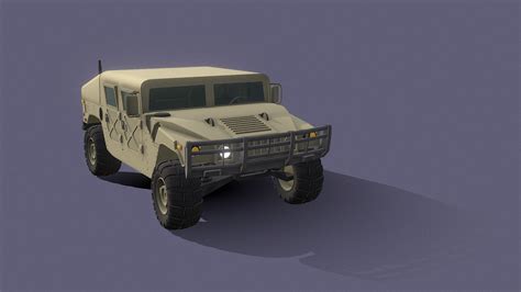 Hummer H1 Download Free 3d Model By Voxelcg 580511d Sketchfab