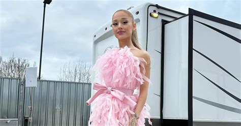 Ariana Grande Channels Her ‘Wicked’ Character Glinda in a Bubble Gum Pink Ribbon Dress - Network ...