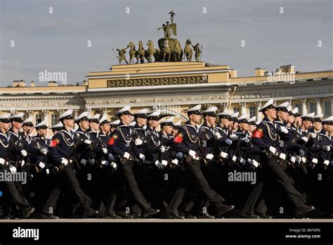 Victory Day Parade Rehearsal Stpetersburg Russia May 05 2009 Stock