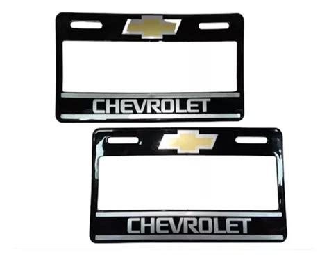 Portaplaca Decorado Ancho Plástico Par Chevrolet Varios MercadoLibre