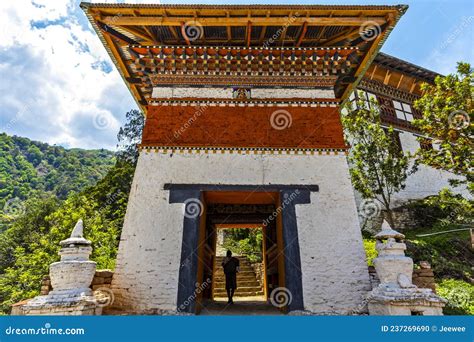 Entrance Gate Of The Lhuentse Dzong Monastery In Lhuntse Eastern