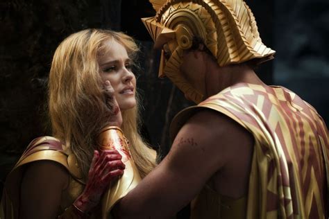 Immortals - Athena and Zeus | Isabel lucas, Warrior girl, Ridley scott movies