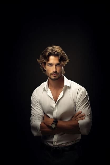 Premium Photo A Man With His Arms Crossed And A Watch On His Left Arm