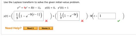 Answered Use The Laplace Transform To Solve The Bartleby