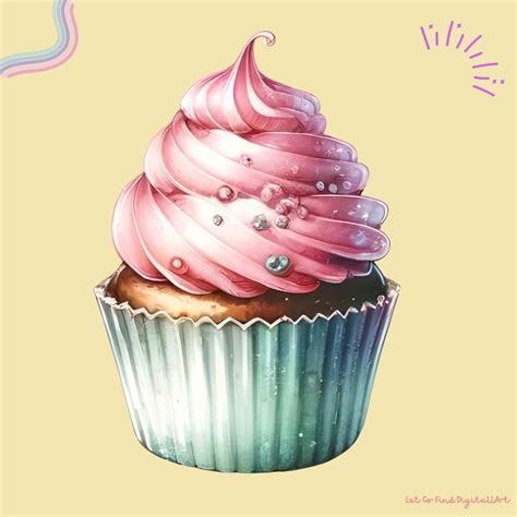 Cupcake Sweet Pastel Clip Art Collection, Sprinkle Your Designs With ...