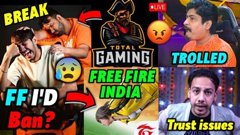 Free Fire India Update Total Gaming I D Ban Why Jonty Bhai