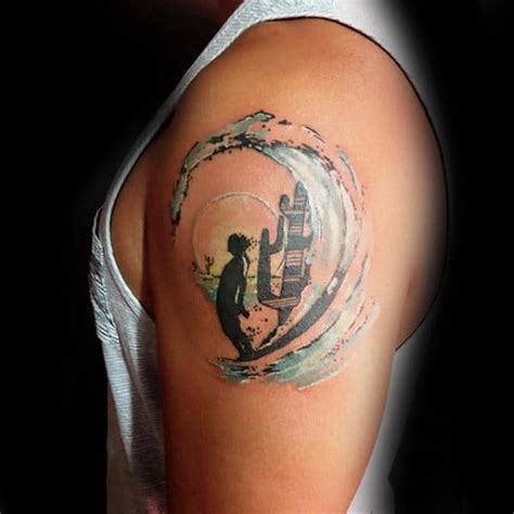 90 Surf Tattoos For Men Oceanic Design Ideas