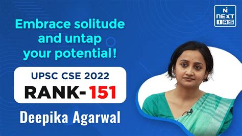 Upsc Rank Cse Topper Deepika Agarwal Mock Interview