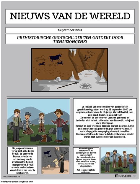 Early Humans Lascaux Cave Paintings Krant Storyboard