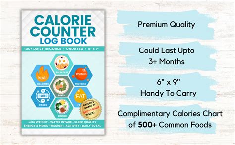 Calorie Counter Book Nutrition Log Book To Maintain Weight Loss Diary