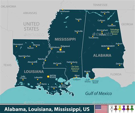 Map Of Louisiana Mississippi And Alabama - Fall Foliage Map 2024