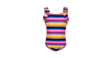 color kids Bügel Bikini Girls Swimsuit With Frills Kinder