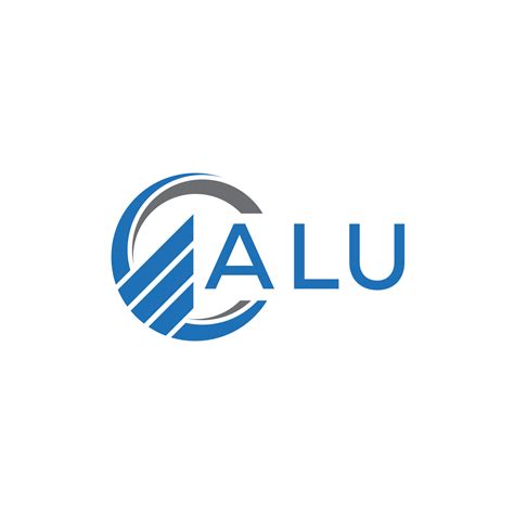 alu flat accounting logo design  white background alu creative