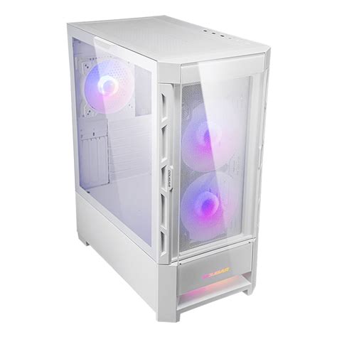 Cougar Duoface RGB Tempered Glass Mid Tower E ATX Case White CGR