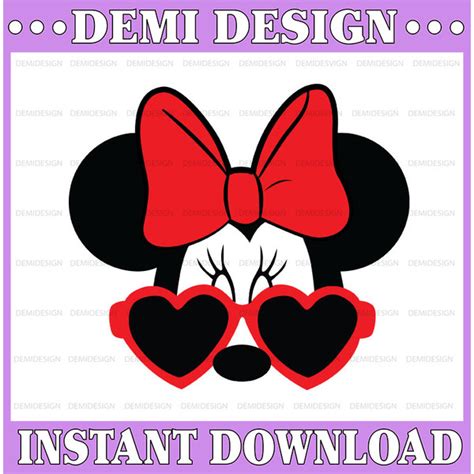 Minnie Mouse Head With Bow Svg File For Cricut Minnie