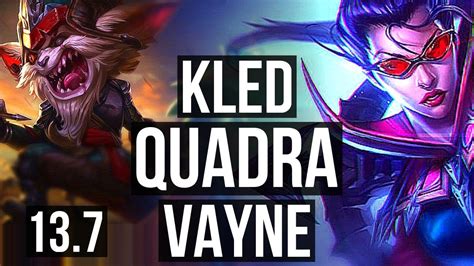 KLED Leona Vs VAYNE Milio ADC Quadra 1 3M Mastery TR Diamond