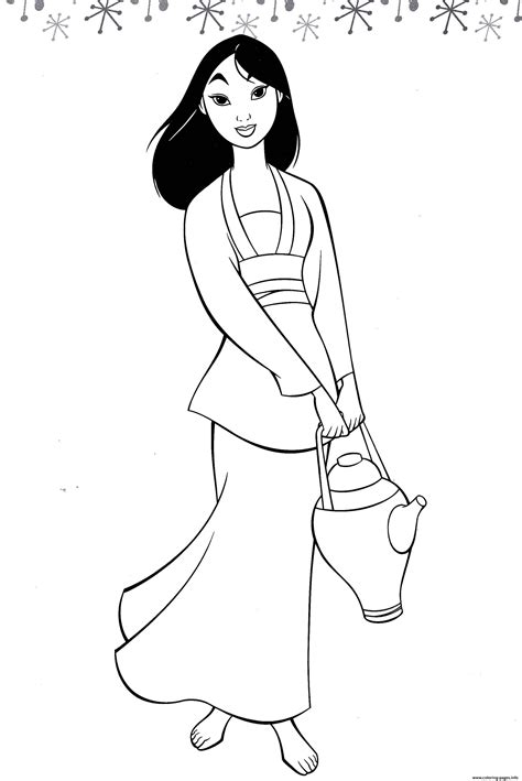 Disney Princess Mulan Coloring Pages Coloriage Mulan Coloriages | The ...