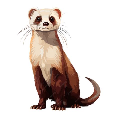 Premium Vector Cute Ferret Cartoon Vector Art Illustration Design