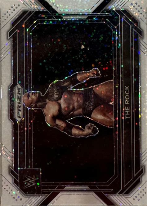 The Rock Prizm Wwe White Sparkle Ssp Price Guide Sports