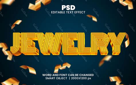 Jewelry 3d Text Effect Photoshop Premium Psd File