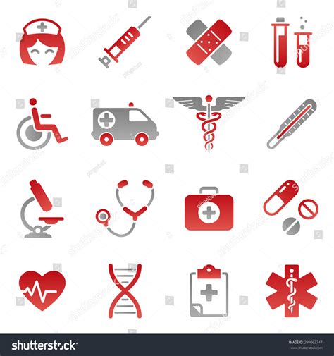Cute Icon Set Lots Health Care Stock Vector Royalty Free 299063747