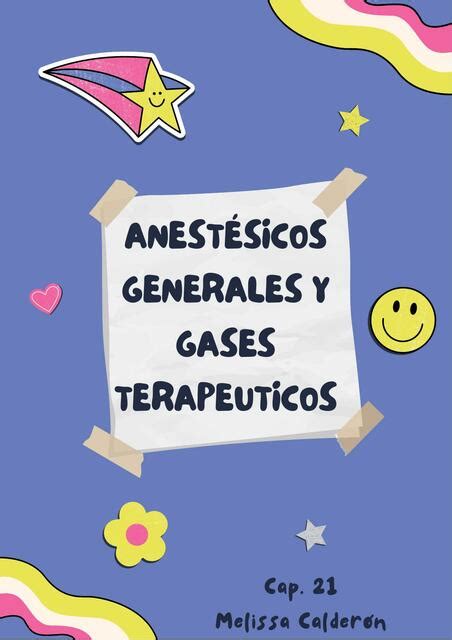 Anestésicos generales y gases terapéuticos Melissa Calderón uDocz