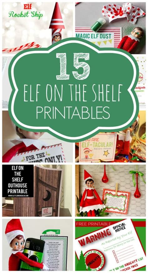 15 Free Elf on the Shelf Printables - Pretty My Party