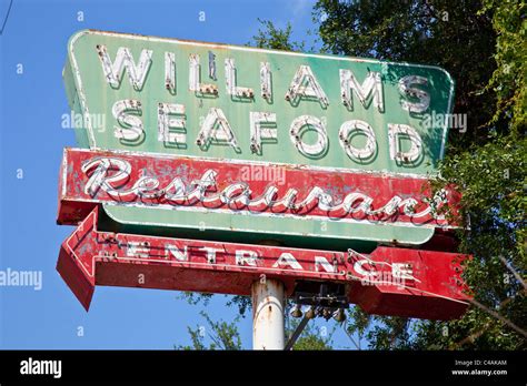 Sign for Williams Seafood near Charlston, South Carolina Stock Photo ...
