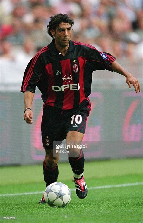 Rui Costa Of Milan Looks To Play The Ball During A Pre Season