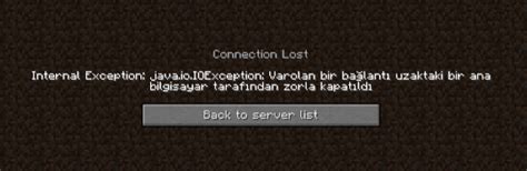 Minecraft Online Internal Exception hatası Technopat Sosyal