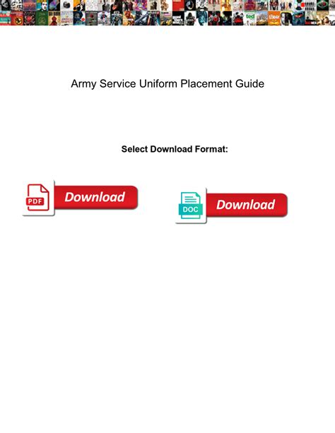 Army Service Uniform Placement Guide - DocsLib