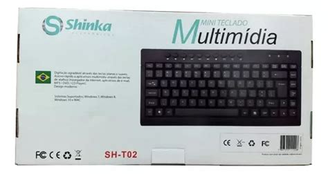 Mini Teclado Multimedia Usb Cómodo Abnt2 Teclas Programables Color Negro Idioma Portugués