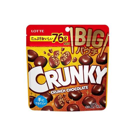 Chocolates Crunky Crunch Chocolate Big Pouch Lotte Meccha Japan