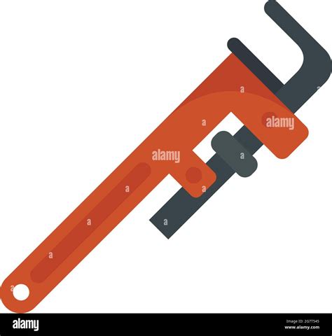 Adjustable Wrench Icon Flat Illustration Of Adjustable Wrench Vector