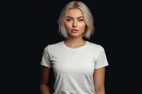 Female Wearing White T Shirt Mockup Graphic By Illustrately · Creative