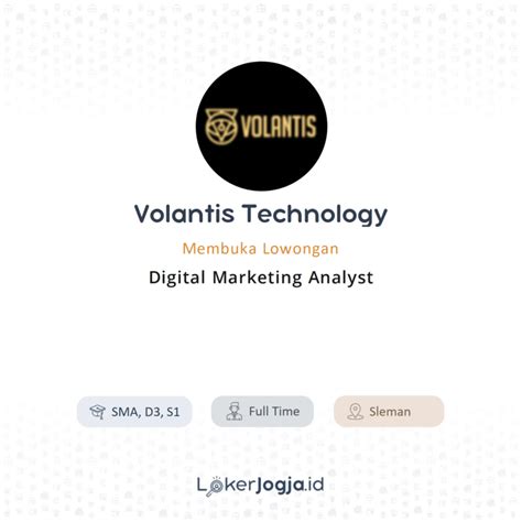 Lowongan Kerja Digital Marketing Analyst Di Volantis Technology