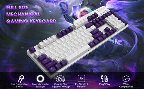Amazon Mechanical Gaming Keyboard Hot Swappable With Multi Monochromatic Backlight 104Key