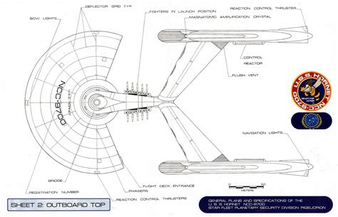 Star Trek Blueprints General Plans And Specifications Of The Uss