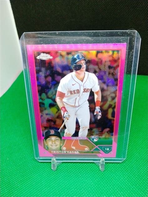 2023 Topps Chrome Triston Casas Rookie Card 174 Pink Refractor Boston