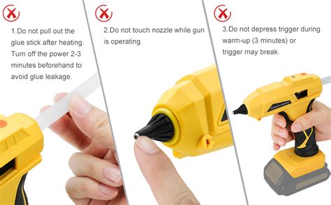 Amazon Dewartung Cordless Hot Glue Gun For V Max Battery Handheld Electric Power Glue
