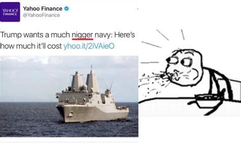 yahoo finance twitter handle  racist typo social media reacts