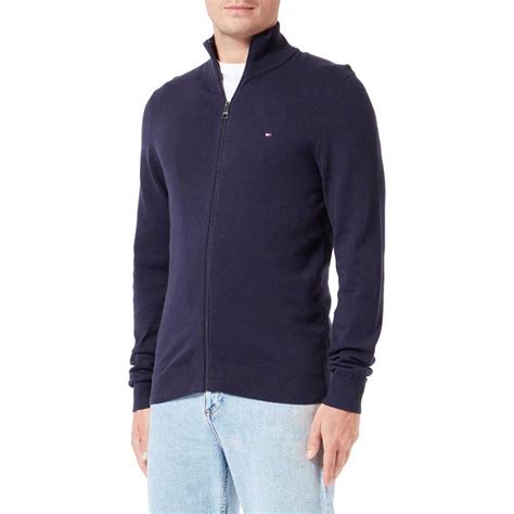 Tommy Hilfiger Classic Through Full Zip Sweater Blue Dressinn