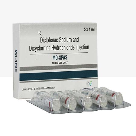 MQ SPAS Diclofenac Sodium And Dicyclmine Hydrochloride Injection