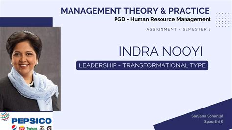 Transformational Style of Leadership Example - Indra Nooyi Pepsico ...