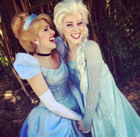 Cinderella And Elsa Disney Cosplay Disney Princesses And Princes