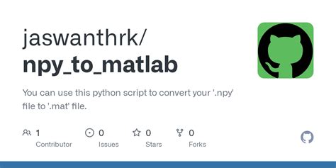 GitHub Jaswanthrk Npy To Matlab You Can Use This Python Script To