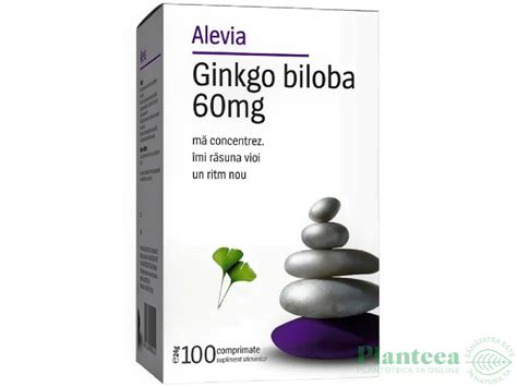 Ginkgo Biloba 60mg 100cp Alevia Pret 44 7 Lei Planteea